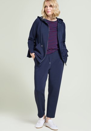 Luisa Viola, FELPA IN JERSEY SCUBA CON CAPPUCCIO (ITALIAN SIZE) - Zip-up sweatshirt - blu