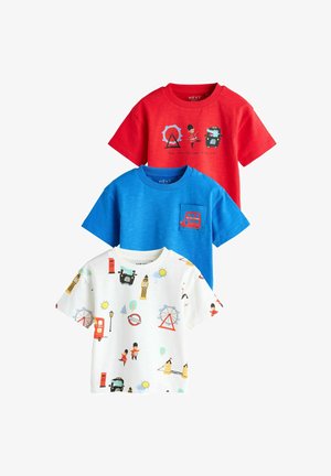 Next, REGULAR FIT - SHORT SLEEVE ALL OVER GRAPHIC PRINT 3 PACK - T-Shirt print - red/blue london