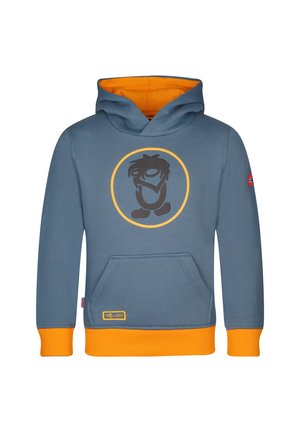 Hoodie - steel blue black mango