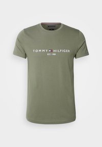 TOMMY LOGO TEE - T-shirt con stampa - green