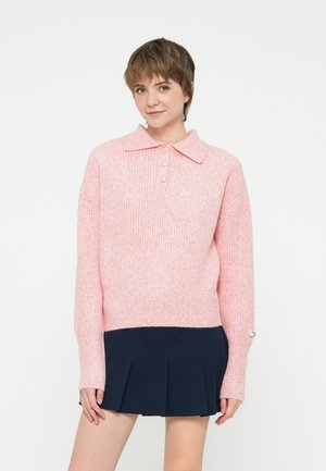 BUTTON SWEATER - Pulóver - coral