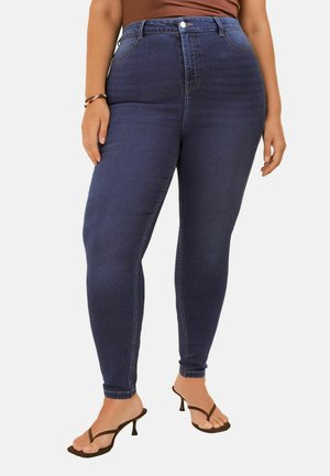 Friends Like These, PLUS SIZE FIT - HIGH WAISTED ZIP FRONT JEGGINGS - Jeans Skinny Fit - mid wash