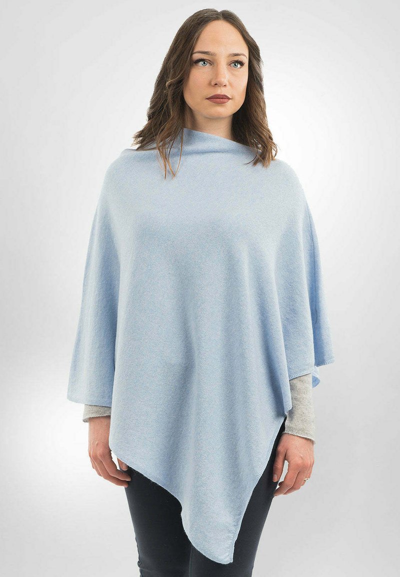 Dalle Piane Cashmere BLEND - Pončo - cielo