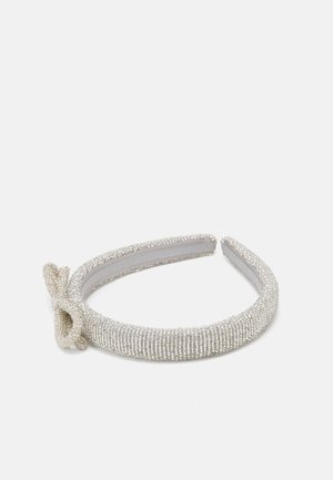 BOW SLIM BEADED HAIRBRACE - Hair Styling Accessory - silver-coloured