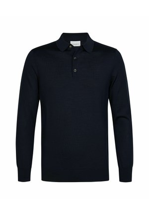 PROFUOMO, PROFUOMO POLO LONG SLEEVE - Poloshirt - navy