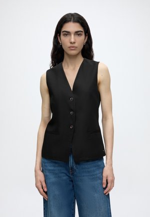 Tommy Hilfiger, SUMMER LONG WAISTCOAT - Mellény - black