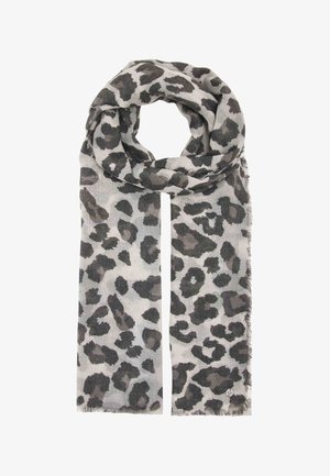FRAAS, LIGHTWEIGHT STOLA WITH LEO PRINT - Scarf - black