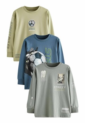 GRAPHIC 3 PACK REGULAR FIT - Ilgarankovis viršutinės dalies drabužis - green blue football