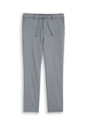TOM TAILOR, TOM TAILOR HOSEN & CHINO REGULAR TAPERED CHINO HOSE MIT KORDELZUG - Trousers - navy structure
