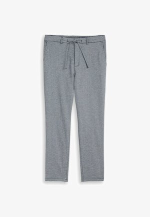 TOM TAILOR, TOM TAILOR HOSEN & CHINO REGULAR TAPERED CHINO HOSE MIT KORDELZUG - Stoffhose - navy structure