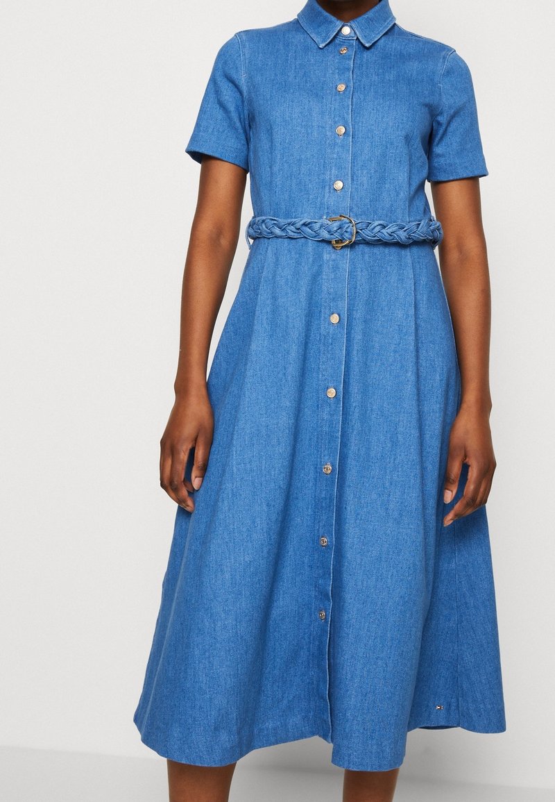 maxi dress with kimono Blue Escama Sleeve Wrap in Escama Azul Print Knitted floats beautifully with movement Size:L/10-12 KissProm A Line Sweetheart
