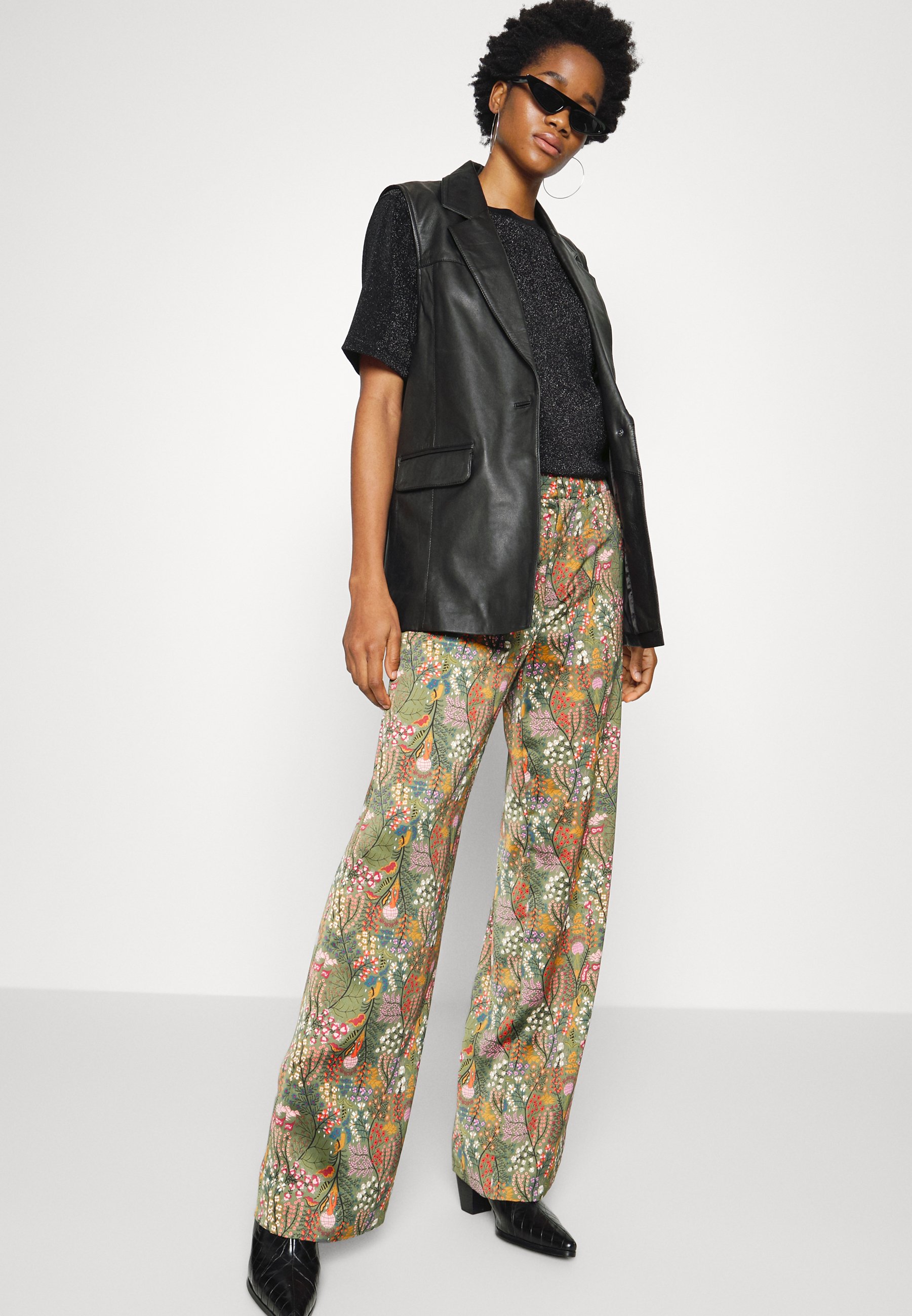 wide leg olive pants