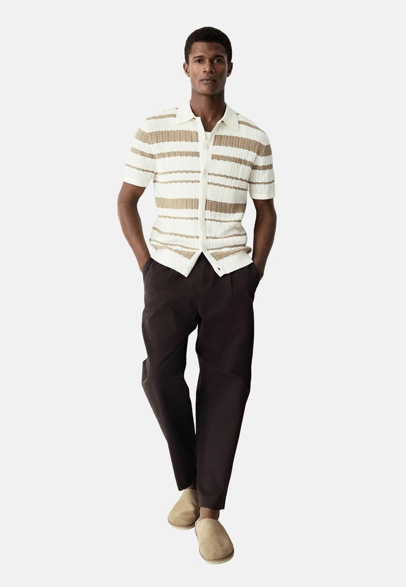 Next - REGULAR FIT - SHORT SLEEVE STRIPE  - Shirt - white neutral, Enlarge