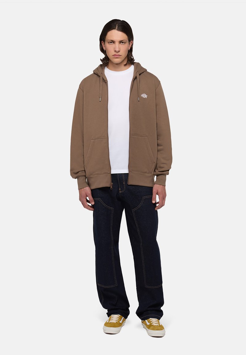 Dickies Sweater met rits donkerbruin