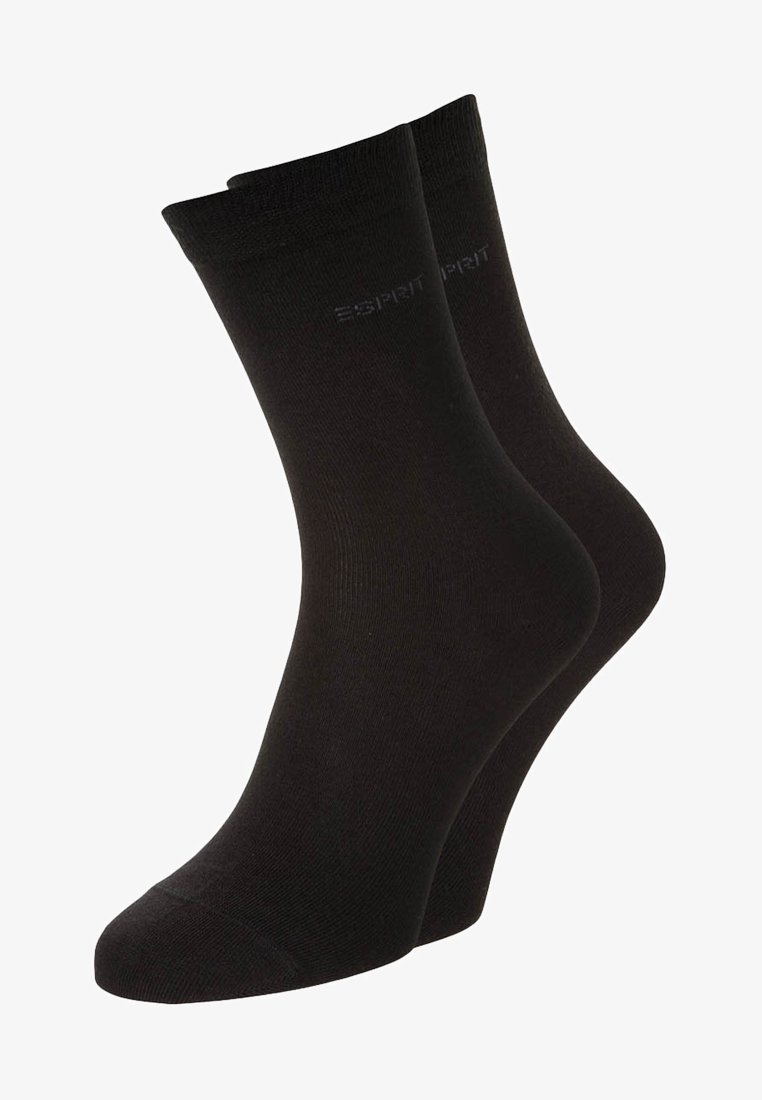 Schwarze Baumwollmischsocken. Sie verfügen über ein geripptes Bündchen, eine glatte Textur und dezentem Branding an der Seite, entworfen für Komfort und Langlebigkeit.