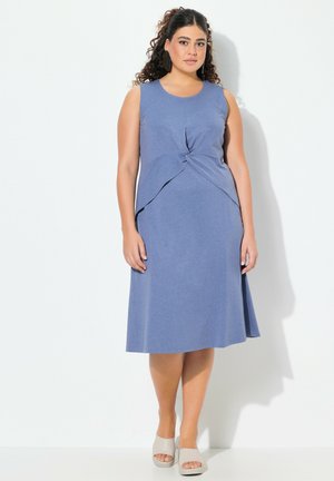 KNOTTED SLEEVELESS - Jersey dress - atlantic blue