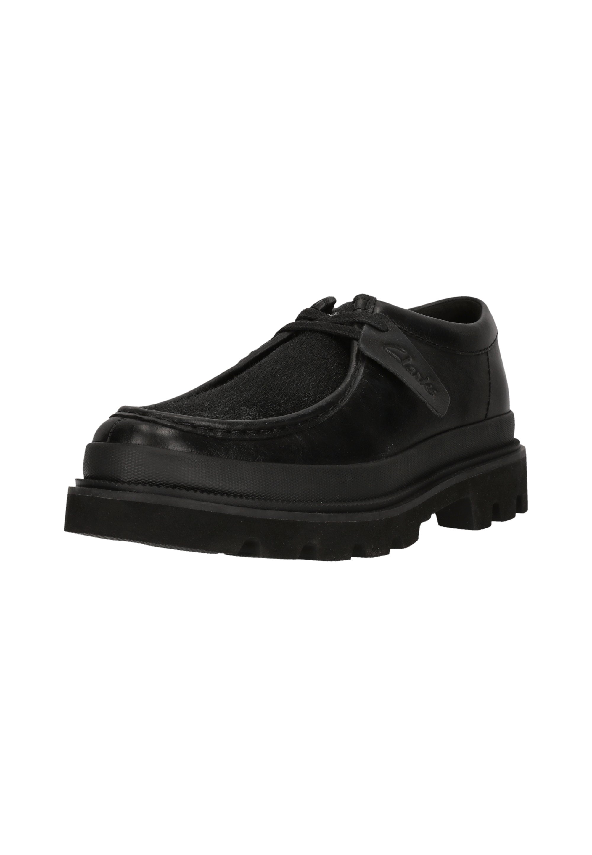 Clarks BADELL SEAM - Casual lace-ups - black/black/black - Zalando