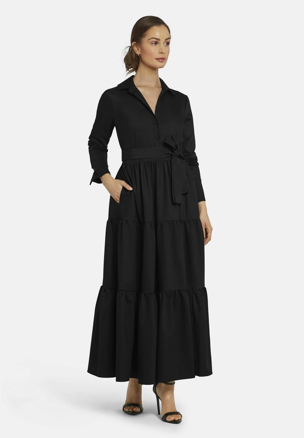 VONIWIA MIT VOLANT - Maxikleid - schwarz