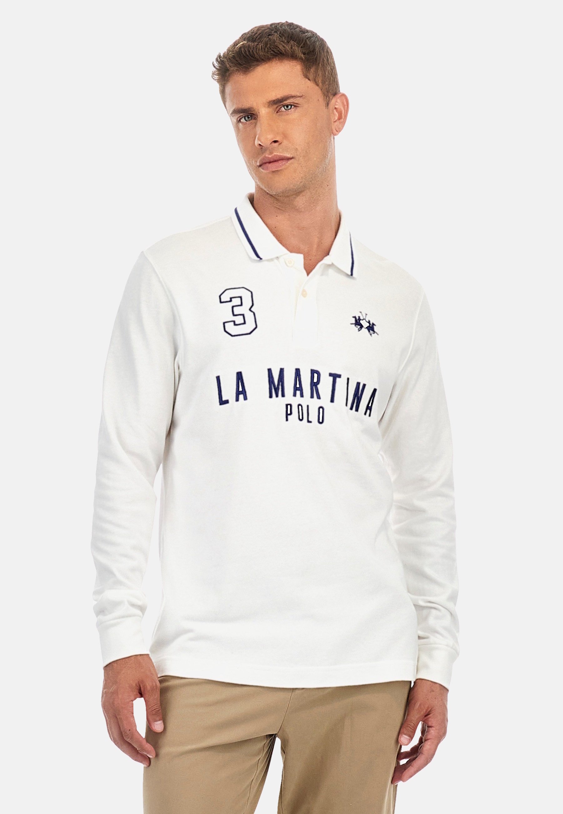 La Martina Maglietta a manica lunga weiß/bianco Zalando