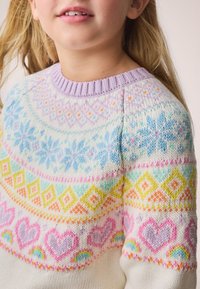 Little Bird REGULAR FIT - PASTEL FAIRISLE KNITTED FAMILY CHRISTMAS - Trui - white