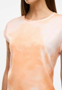 VILA VIELLETTE S/S FULL - T-shirt imprimé - cadmium orange