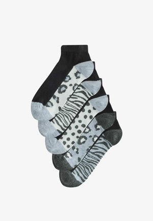Next, FOOTBED TRAINER SOCKS 5 PACK STANDARD - Nízke ponožky - grey animal