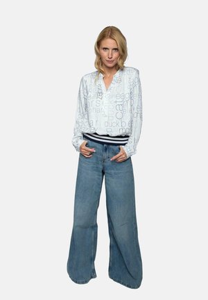 Emily van den Bergh Blouse - white blue letters