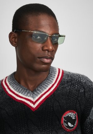 UNISEX - Saulesbrilles - gold-coloured /green