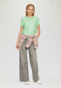 s.Oliver MIT FOLIEN - T-shirt print - ozeangrün