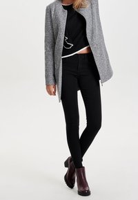 JDY Abrigo corto - mottled light grey