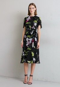 Erdem BELTED SHORT SLEEVE DRESS - Jurk - black