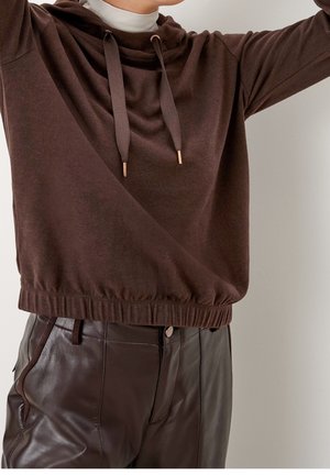 Jersey con capucha - dark brown