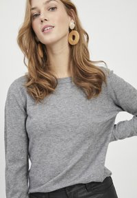Object OBJTHESS LS O-NECK - Camisola - medium grey melange