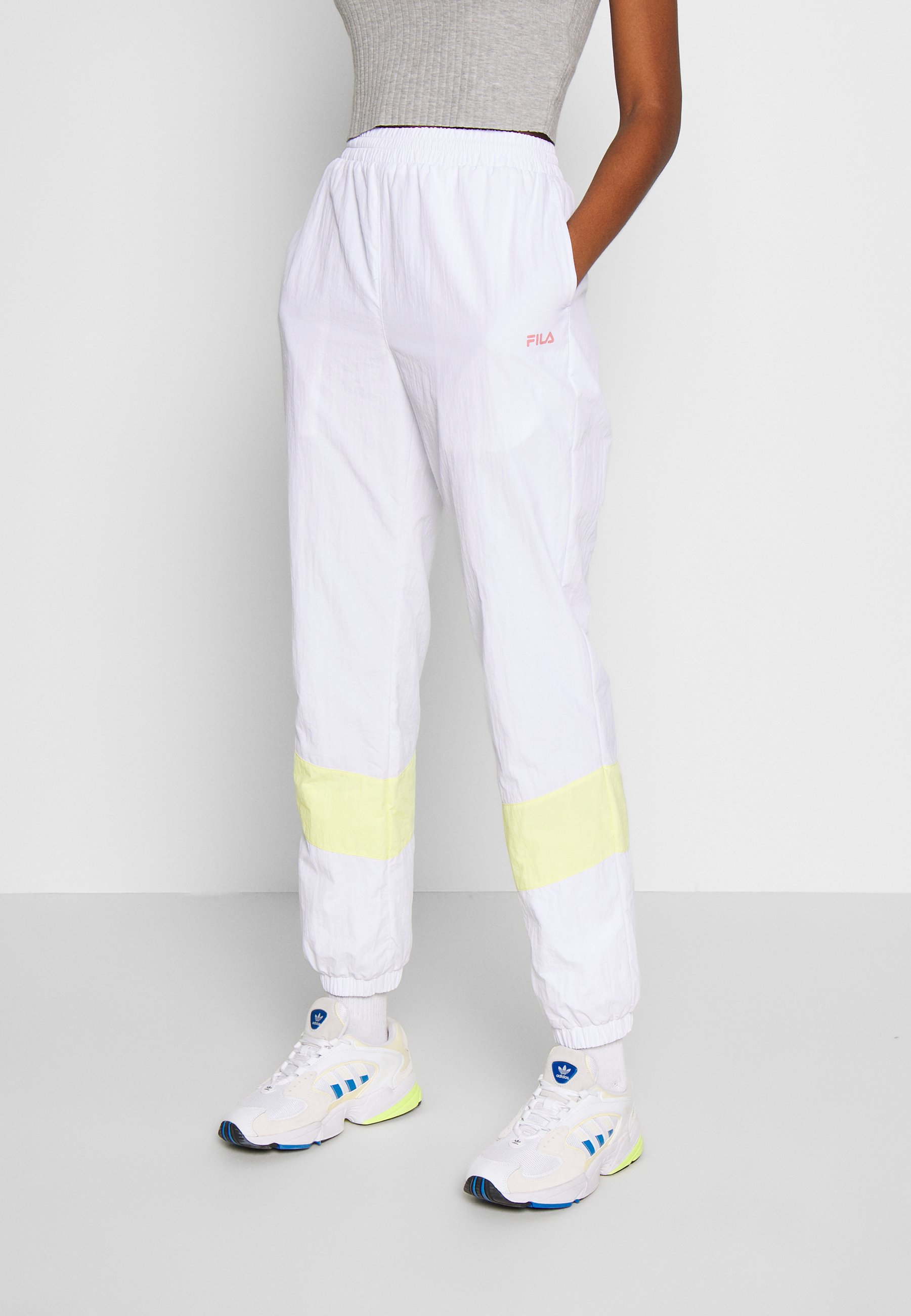Fila BAKA Joggebukse bright whitelimelight Zalando.no Fila BAKA - Joggebukse - bright white/limelight