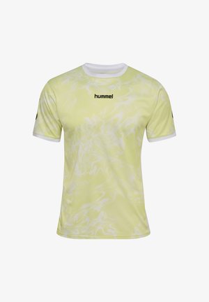 Hummel, HUMMEL HMLBLAZE CLUB 26 GRAPHIC TEE UNISEX - T-shirts print - asian pear white