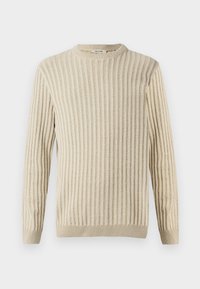 Only & Sons ONSBRANT CREW KNIT - T-shirt print - beige