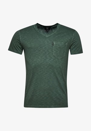 POCKET V-NECK - Basic T-shirt - laurel khaki