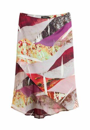Desigual, ASYMMETRICAL PRINTED SKIRT - A-line skirt - black