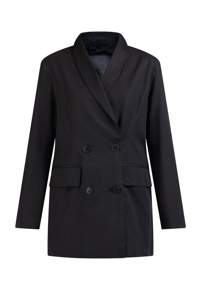 dreimaster Halflange jas zwart dreimaster Halflange jas zwart