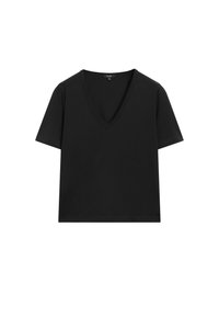 SHORT SLEEVE V-NECK - T-shirt basic - black