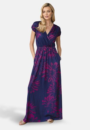 HotSquash ICONIC - Maxikleid - navy/pink flower