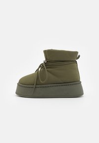 Platform ankle boots - khaki
