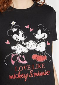 ONLY ONLMICKEY LIFE VALENTINE - Apdrukāts T-krekls - black print/love like