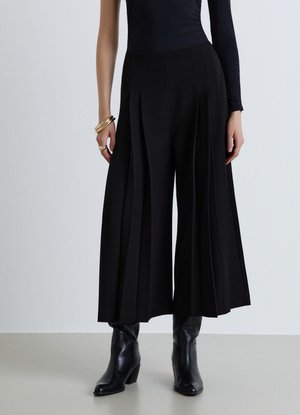 Calliope, PANTALONE LUNGO TINTA UNITA - Pantaloni - ultrablack