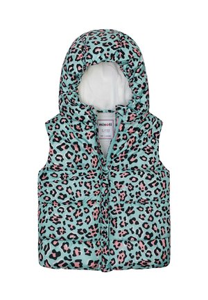 HOODED PUFFER GILET - Väst - blue