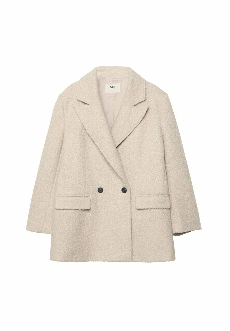 Stradivarius Halflange jas crème