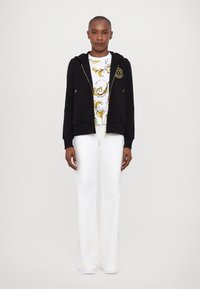Versace Jeans Couture Športna jopa s kapuco na zadrgo - black/gold