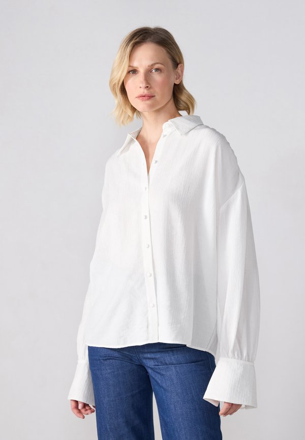Button-down blouse - cloud dancer