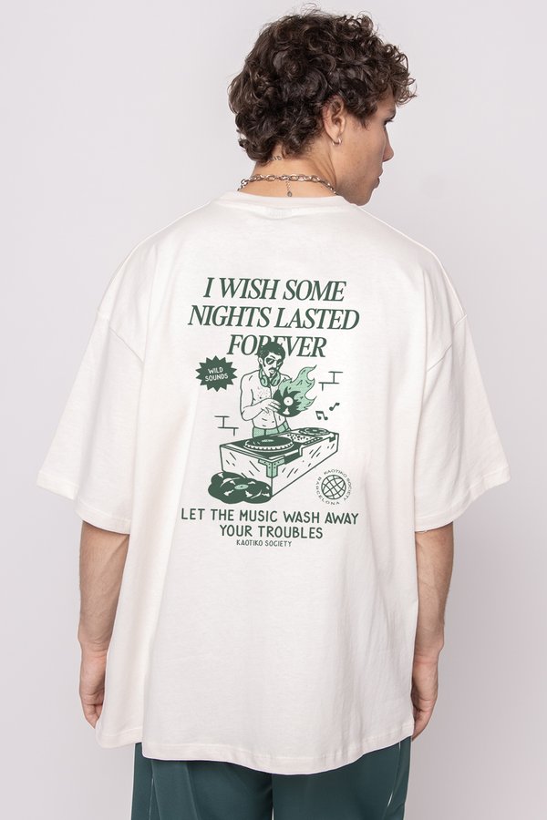 DJ MUSIC UNISEX - T-Shirt print - ivory