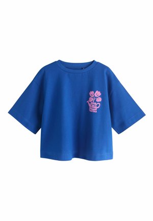 OVERSIZED GRAPHIC - T-Shirt print - blue flower